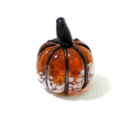 Mini Glass Pumpkin Figurines – Cute Halloween Table Ornaments, Autumn Home & Party Decorations