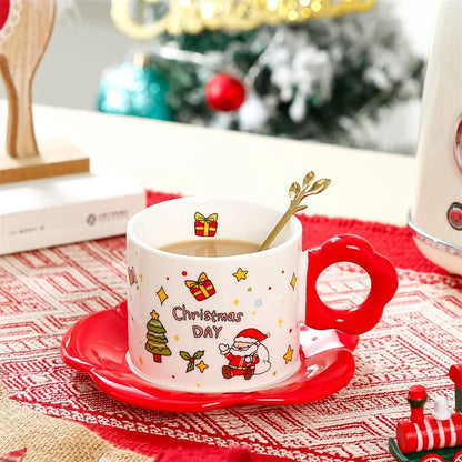Christmas Ceramic Mugs | Santa, Elk & Snowman Coffee Cups | Festive Hot Chocolate & Gift Mug Collection