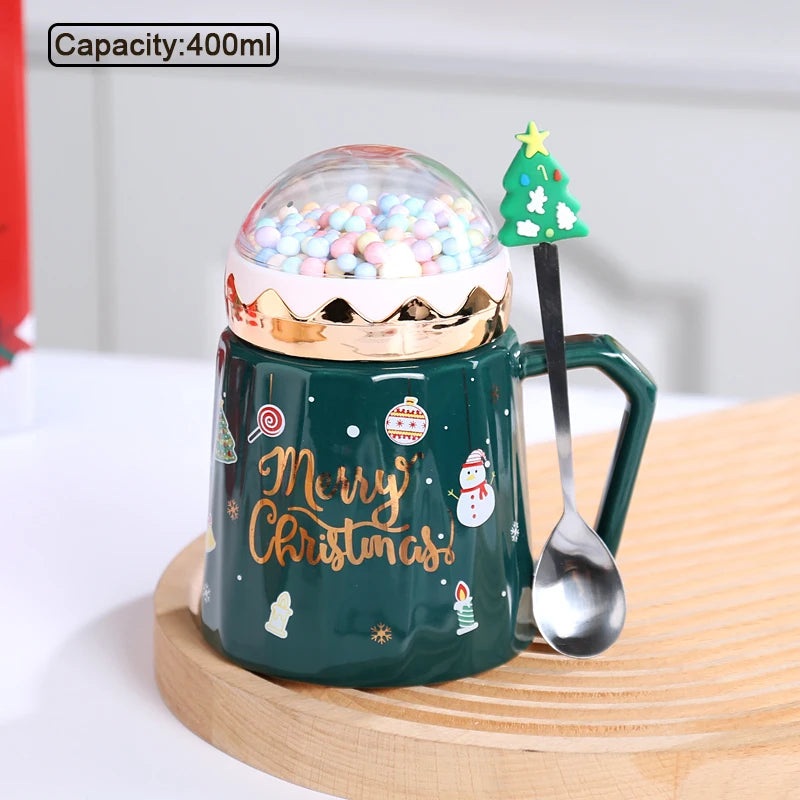 Christmas Ceramic Mugs | Santa, Elk & Snowman Coffee Cups | Festive Hot Chocolate & Gift Mug Collection