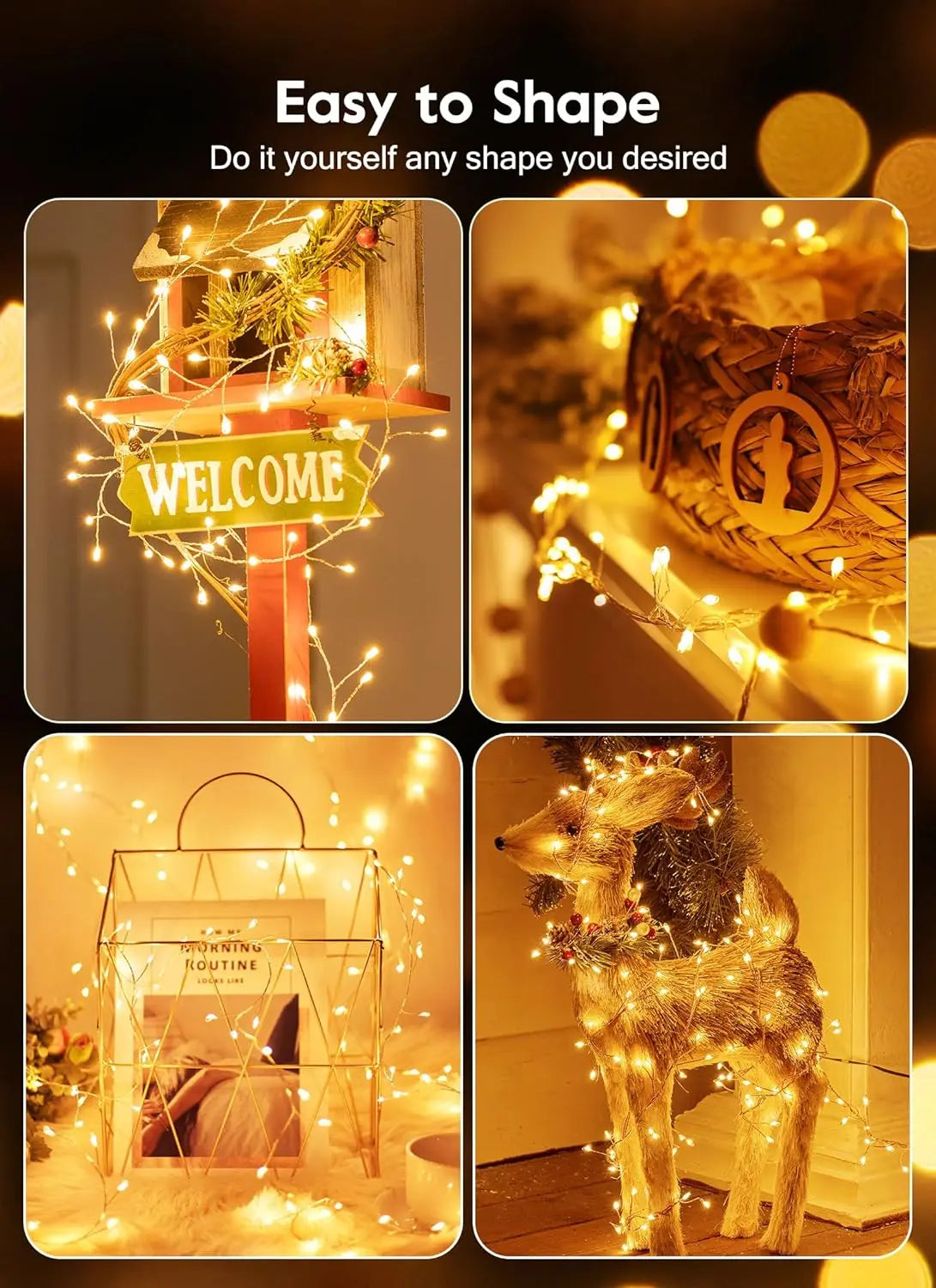 Firecracker Fairy Lights with Remote | Warm White USB String Lights for Winter & Christmas Decorating (3–9 m)