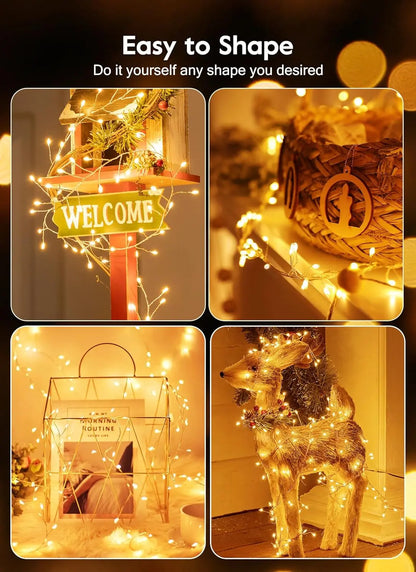 Firecracker Fairy Lights with Remote | Warm White USB String Lights for Winter & Christmas Decorating (3–9 m)