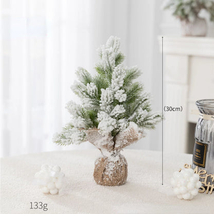 Nearly Natural Snow Flocked Artificial Christmas Tree – Decorative Tree with 30 LED Lights