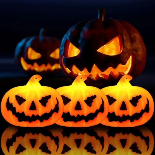 1–15PCS Halloween LED Pumpkin Lights – Smiley Face Pumpkins for Indoor & Outdoor Party, Home, and Garden Décor