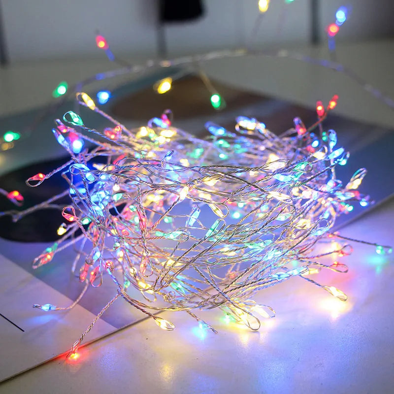Firecracker Fairy Lights with Remote | Warm White USB String Lights for Winter & Christmas Decorating (3–9 m)