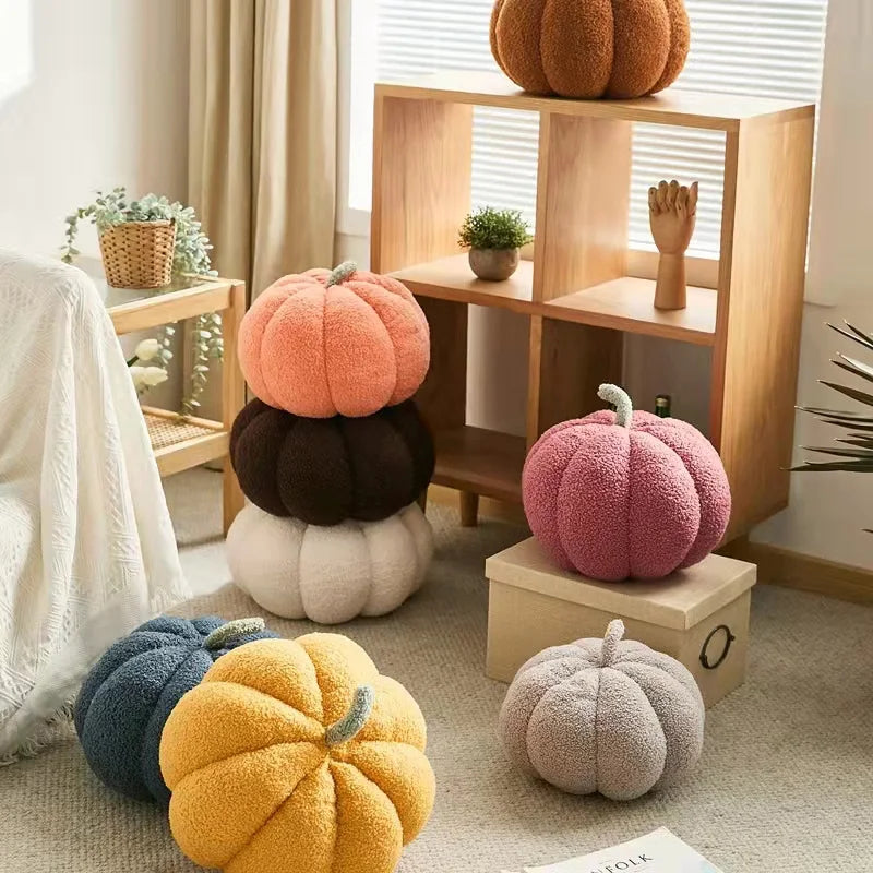 Large Halloween Pumpkin Plush Pillow – Soft Stuffed Pumpkin for Holiday & Seasonal Home Décor