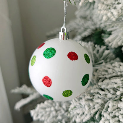 Set of 9/12/34 Grinch-Inspired Christmas Baubles – Green Painted Ornaments for Tree & Home Festive Décor