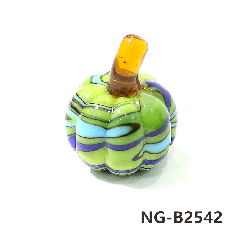 Mini Glass Pumpkin Figurines – Cute Halloween Table Ornaments, Autumn Home & Party Decorations