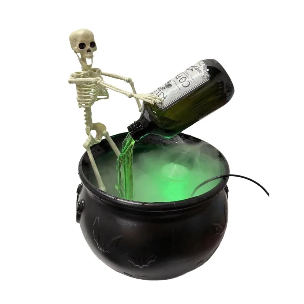 Magic Floating Bottle Diffuser – Dark Wizard Halloween Bowl Decoration for Indoor Home, Bar, and Party