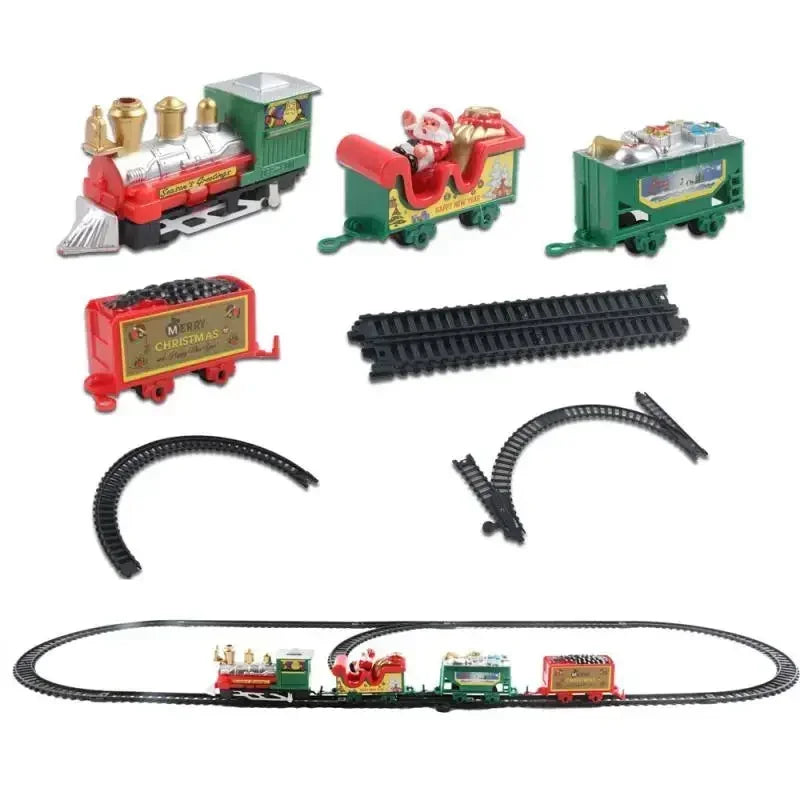 Christmas Train Set with Railway Tracks – Festive Holiday Toy & Decoration for Kids and Family Fun