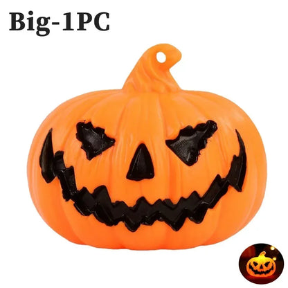 1–15PCS Halloween LED Pumpkin Lights – Smiley Face Pumpkins for Indoor & Outdoor Party, Home, and Garden Décor