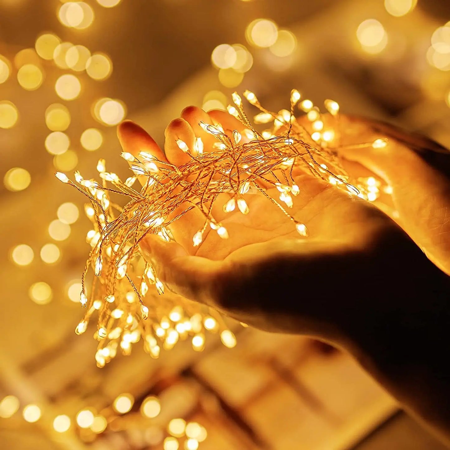 Firecracker Fairy Lights with Remote | Warm White USB String Lights for Winter & Christmas Decorating (3–9 m)