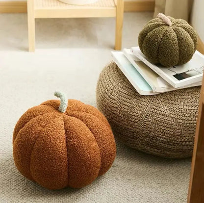 Large Halloween Pumpkin Plush Pillow – Soft Stuffed Pumpkin for Holiday & Seasonal Home Décor