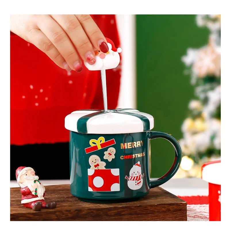 Christmas Ceramic Mugs | Santa, Elk & Snowman Coffee Cups | Festive Hot Chocolate & Gift Mug Collection
