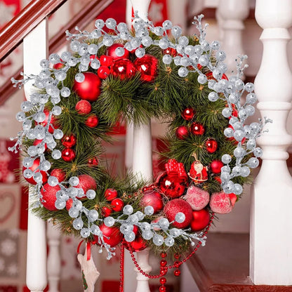 Artificial Berry Bouquet Ornaments – Set of 10 Christmas Tree Decorations