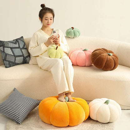 Large Halloween Pumpkin Plush Pillow – Soft Stuffed Pumpkin for Holiday & Seasonal Home Décor