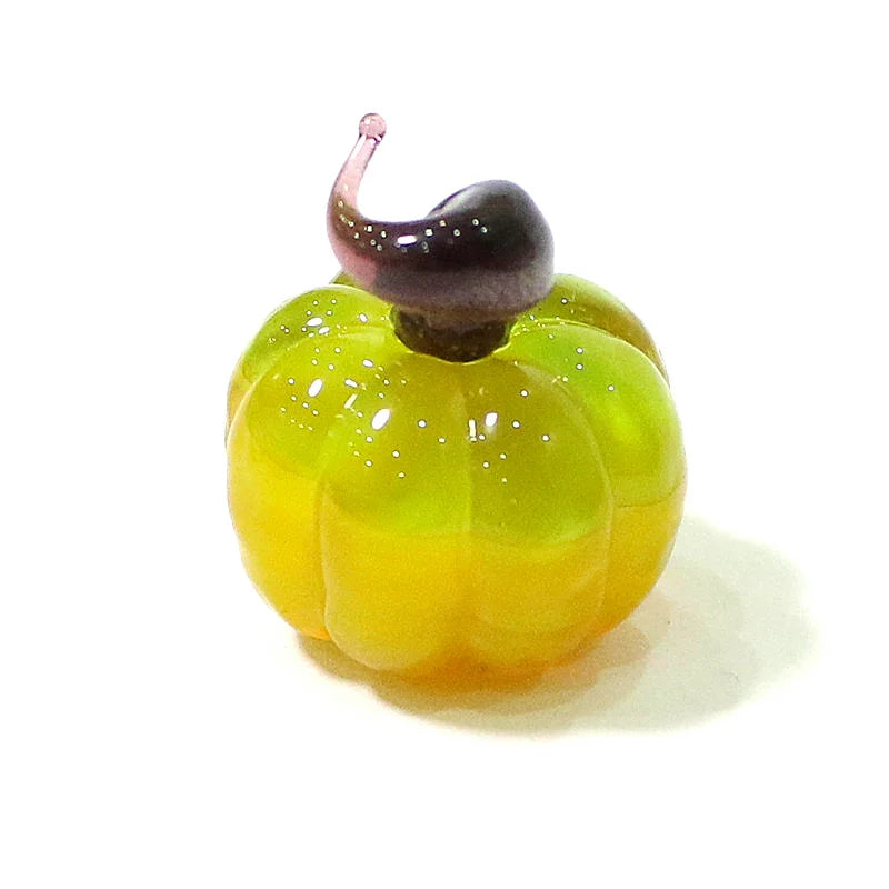 Mini Glass Pumpkin Figurines – Cute Halloween Table Ornaments, Autumn Home & Party Decorations