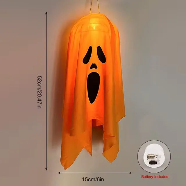 Halloween LED Ghost Hanging Light – Outdoor & Indoor Ghost Decoration for Home, Party, Bar & Horror Props