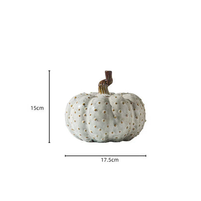 Handmade Ceramic Pumpkin Ornament – Porcelain Pumpkin Sculpture for Autumn, Halloween & Home Décor