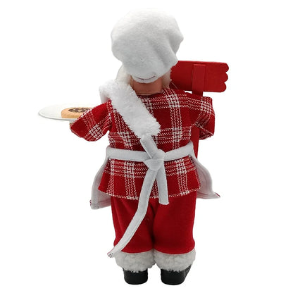 12" Standing Chef Santa Claus – Christmas Decoration & Holiday Ornament for Home