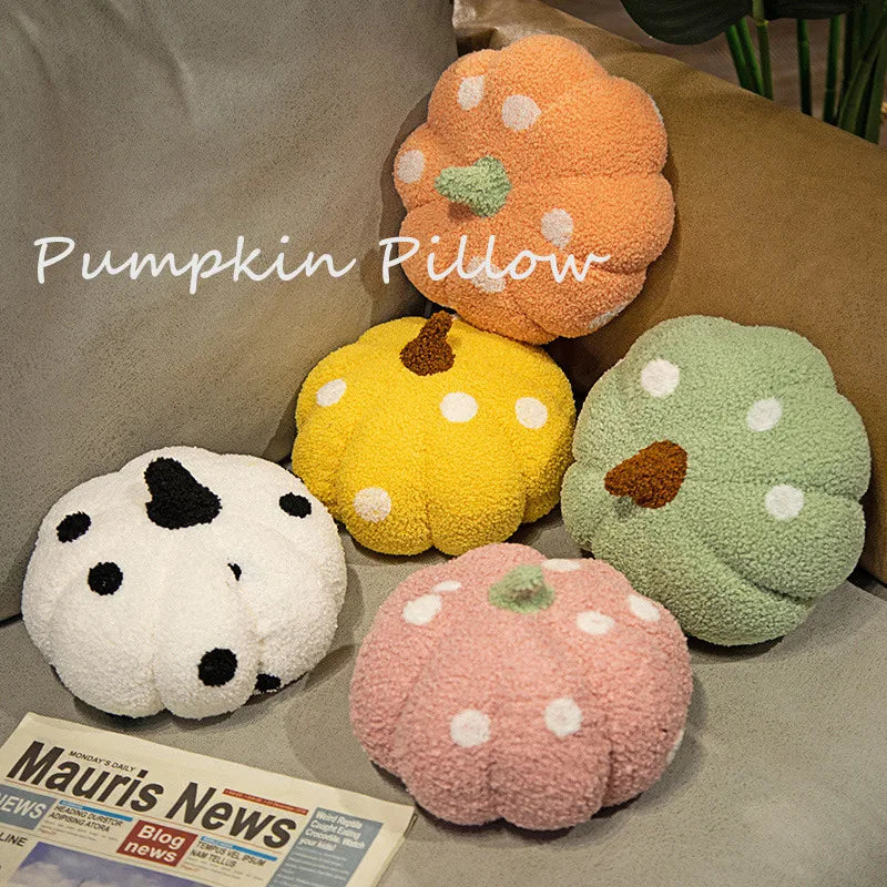 Large Halloween Pumpkin Plush Pillow – Soft Stuffed Pumpkin for Holiday & Seasonal Home Décor