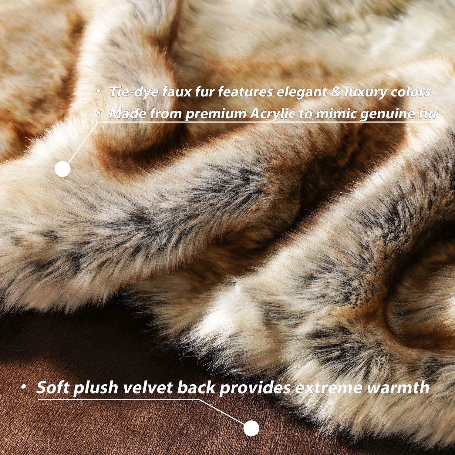 Luxury Faux Fur Blanket – Fluffy Plaid Throw, Thick Warm Winter Sofa Blanket, Plush Bed Throw